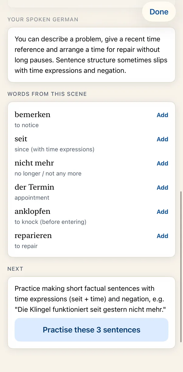 Conversations in Lautly: today’s scene and the series for your first month in Germany.